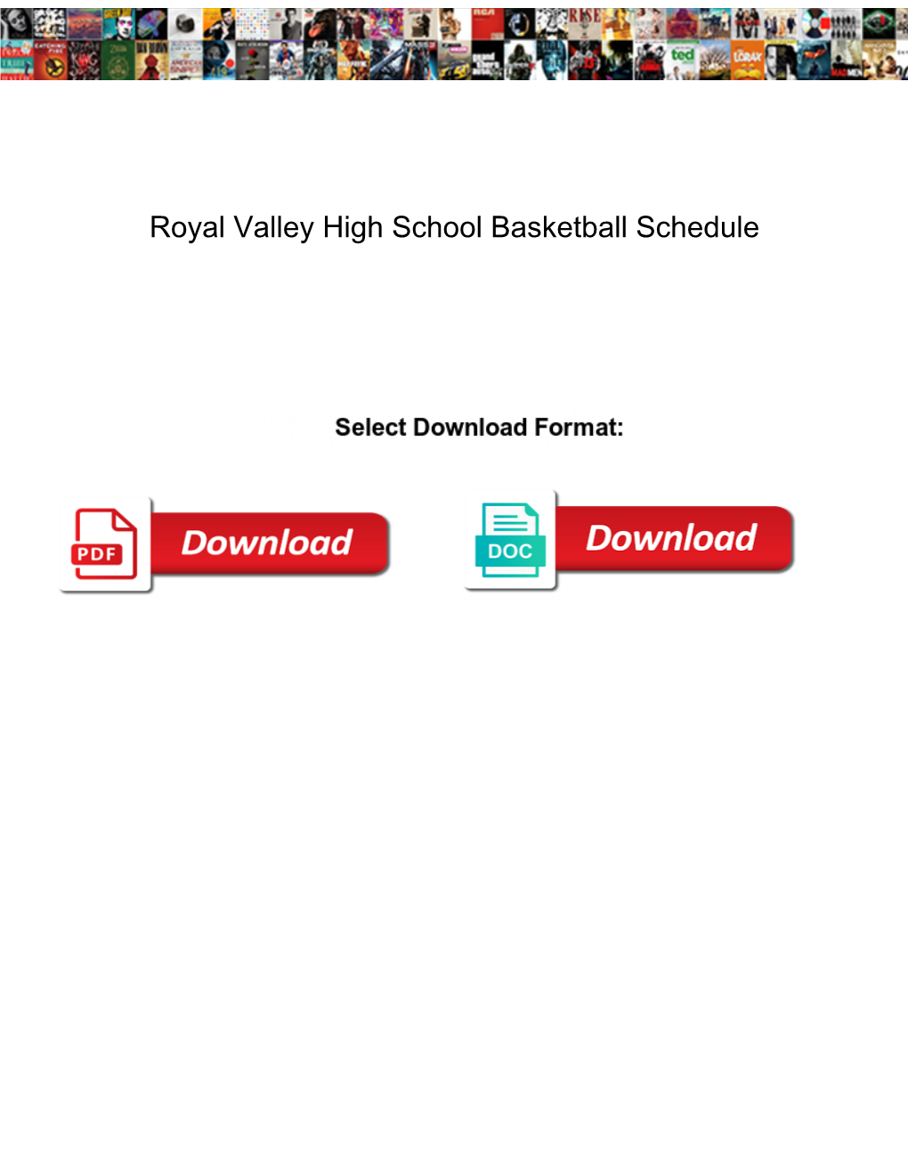 Royal Valley High School Basketball Schedule