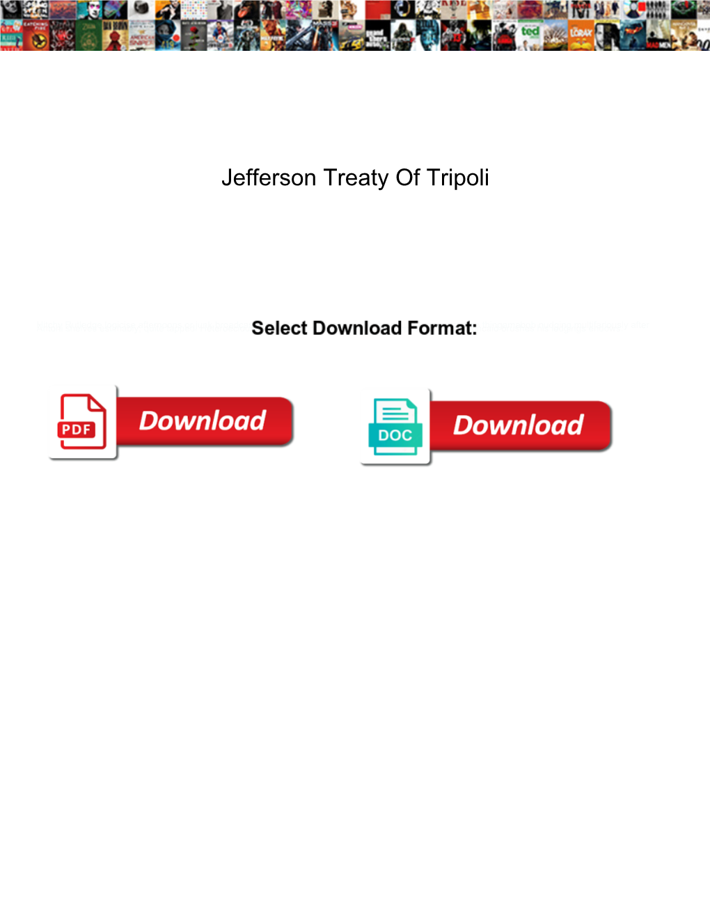 Jefferson Treaty of Tripoli