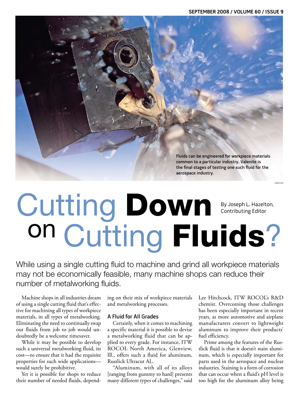 Cutting Down Cutting Fluids?