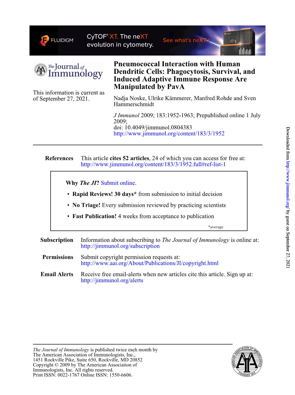 Manipulated by Pava Induced Adaptive Immune Response Are Dendritic Cells