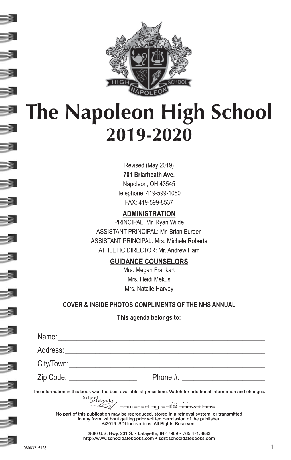 The Napoleon High School 2019-2020