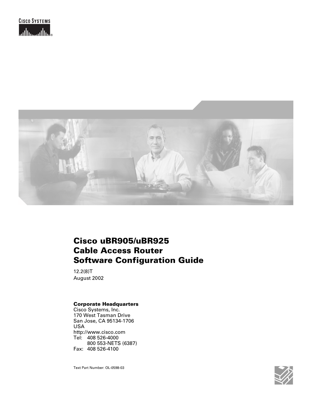 Cisco Ubr905/Ubr925 Router Software Configuration Guide