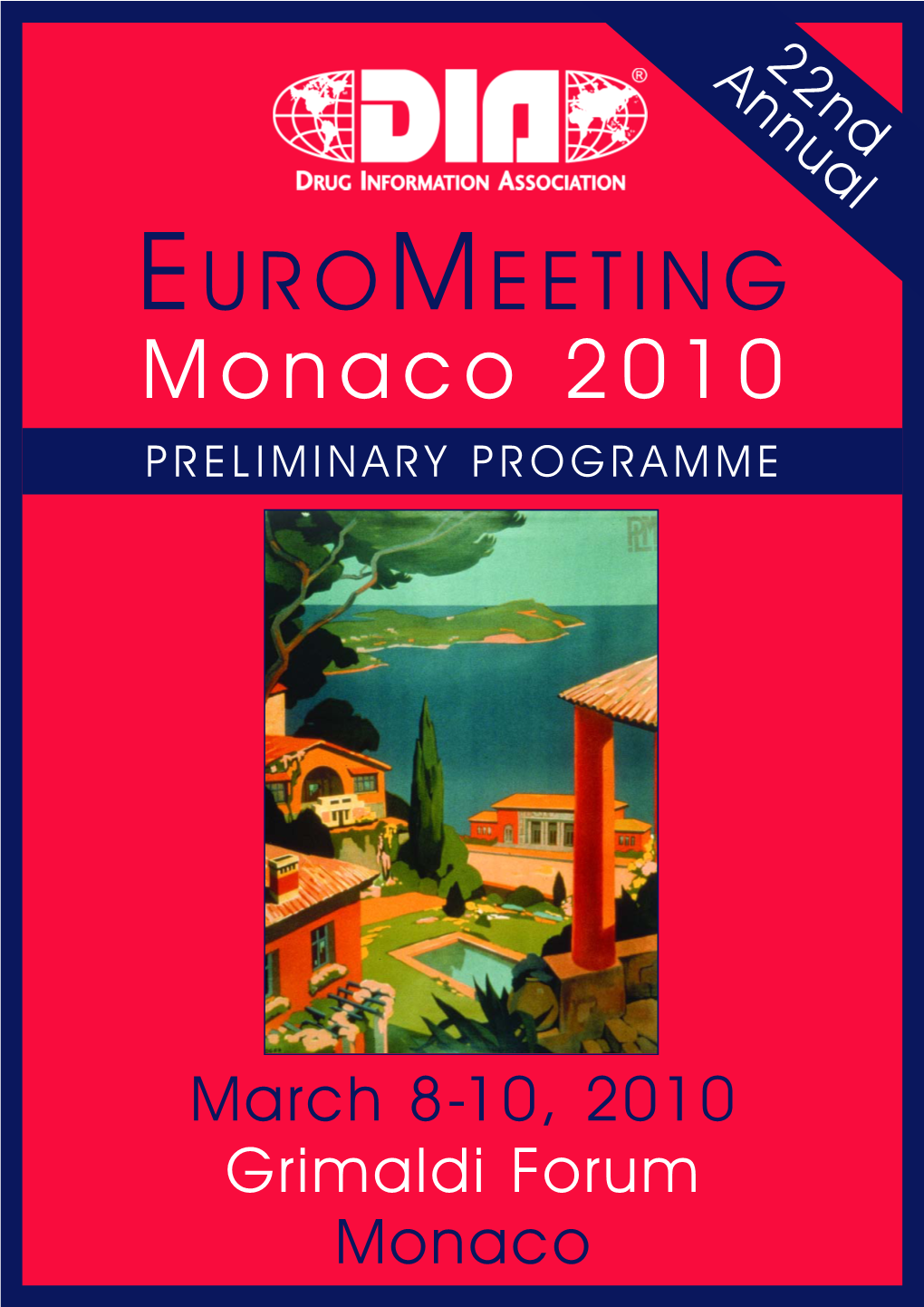 Monaco 2010 PRELIMINARY PROGRAMME