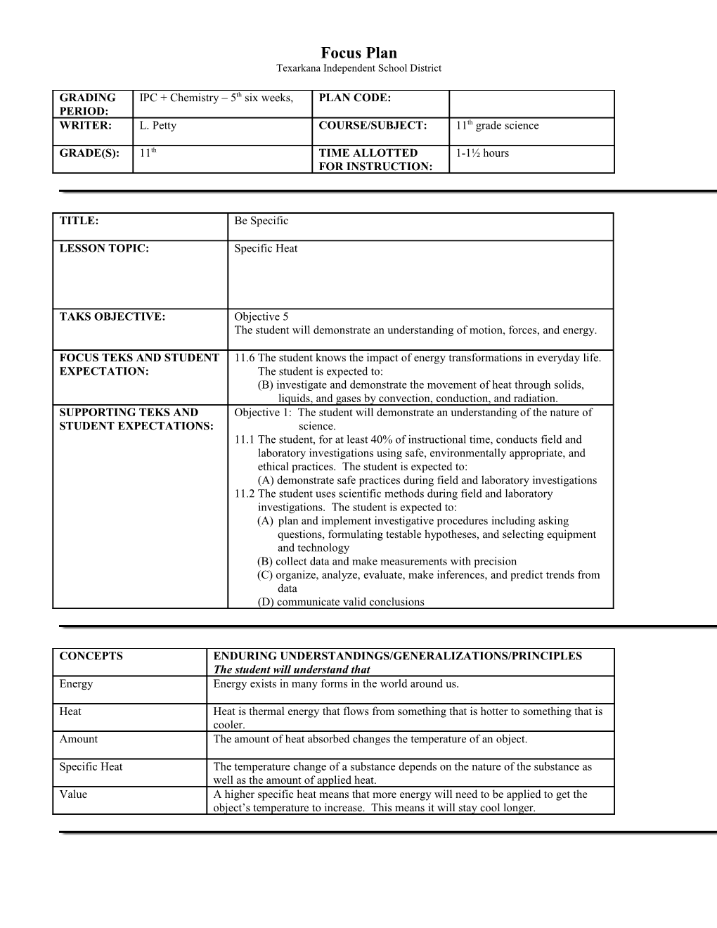 Texarkana Independent School District s1