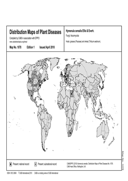 Distribution Maps of Plant Diseases Hymenula Cerealis Ellis & Everh