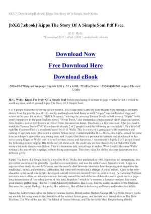 [Bxzi7.Ebook] Kipps the Story of a Simple Soul Pdf Free