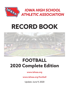 2020 Football Record Book