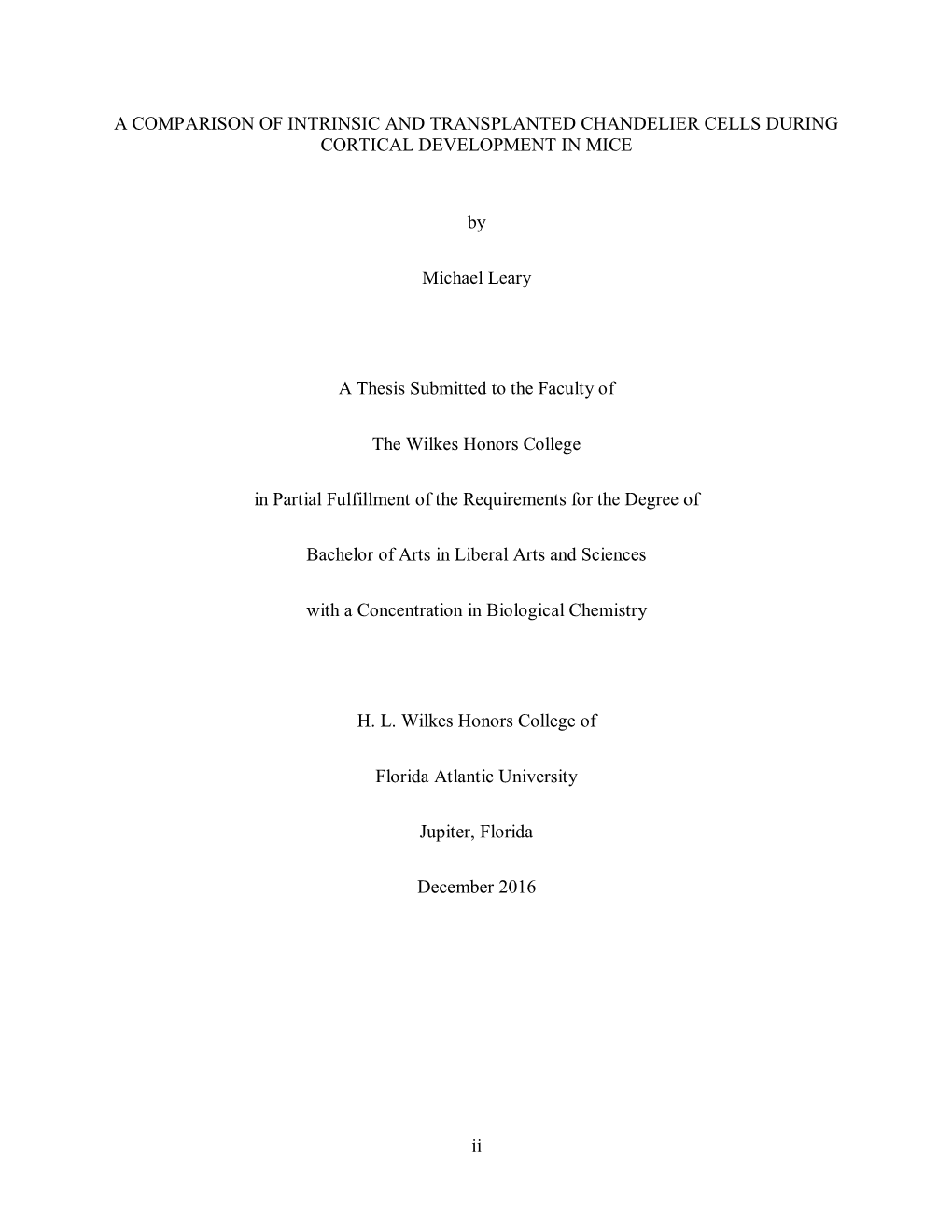 Ii a COMPARISON of INTRINSIC and TRANSPLANTED