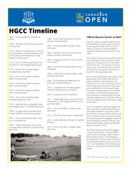 HGCC Timeline