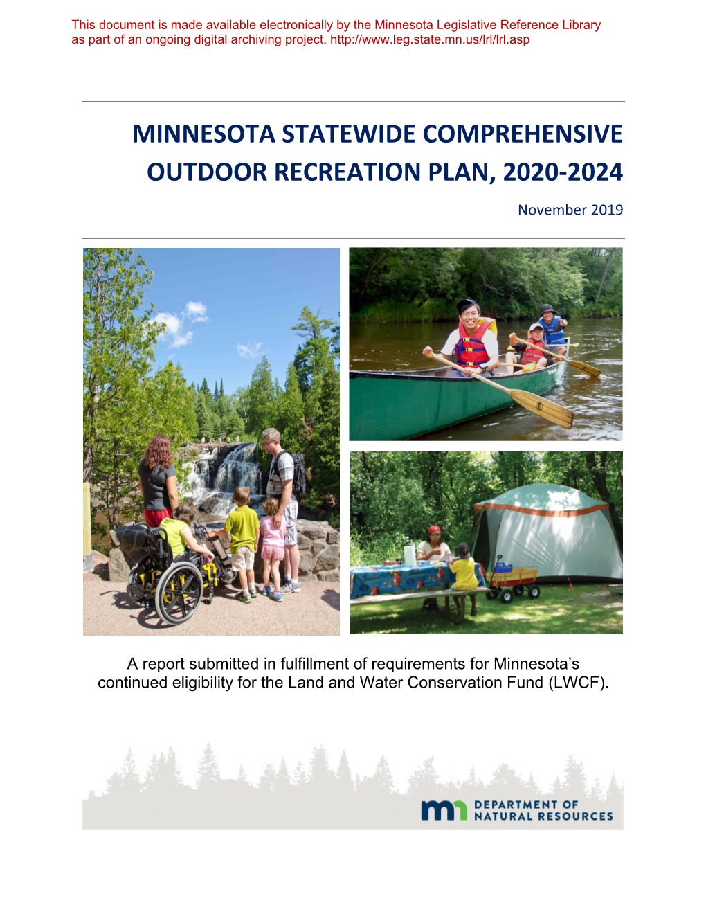 Minnesota State Comprehensive Outdoor Recreation Plan 2020-2024