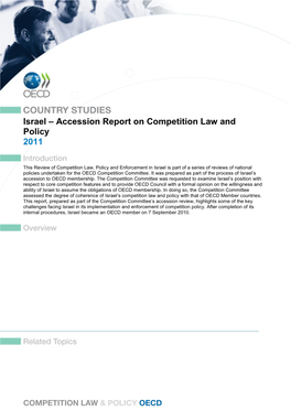 Israel – Accession Report on Competition Law and Policy 2011