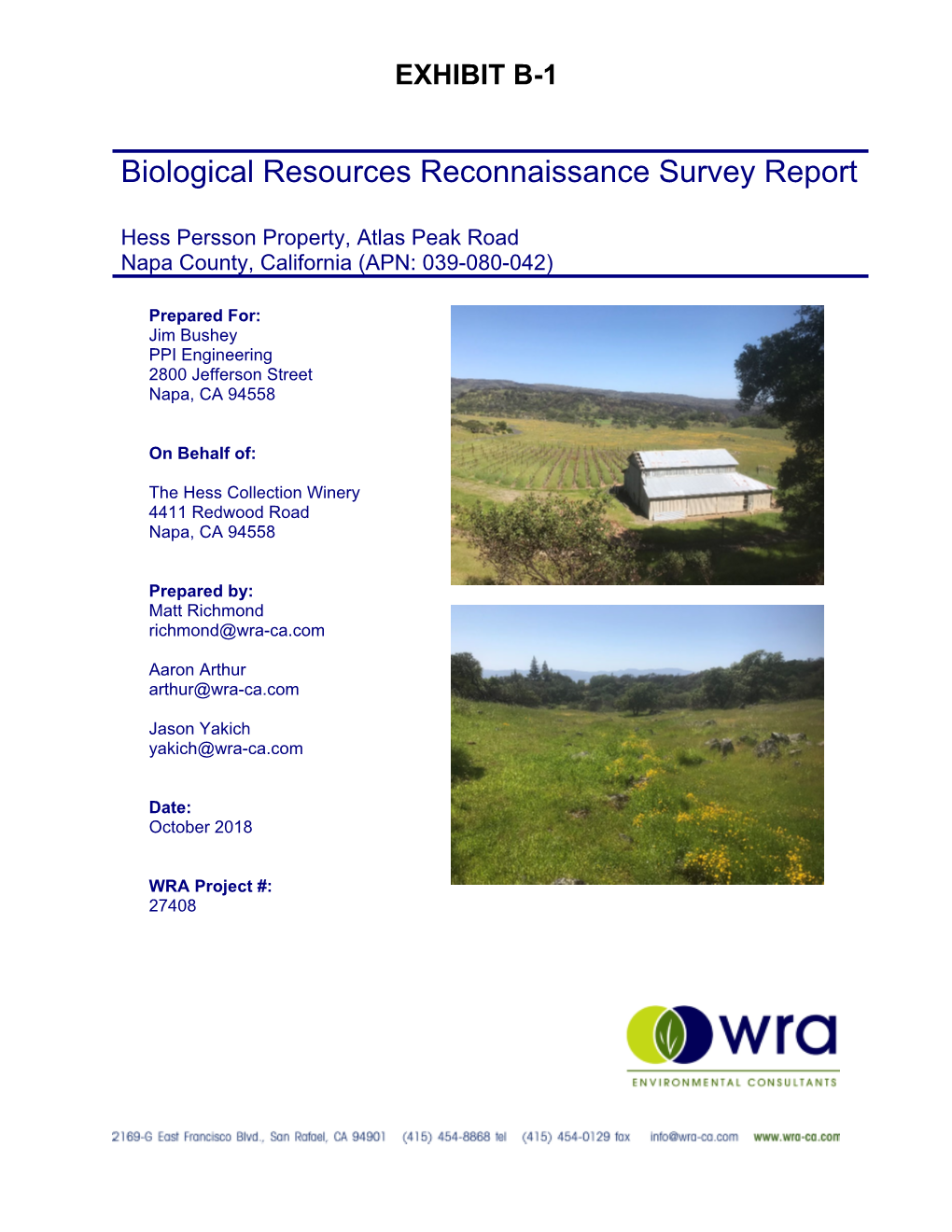 Biological Resources Reconnaissance Survey Report