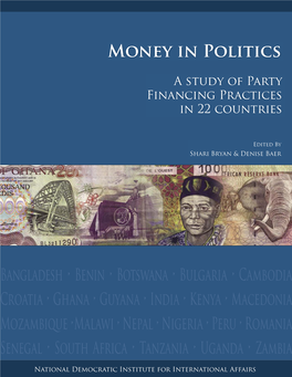 Money in Politics: a Study of Party Financing Practices in 22 Countries