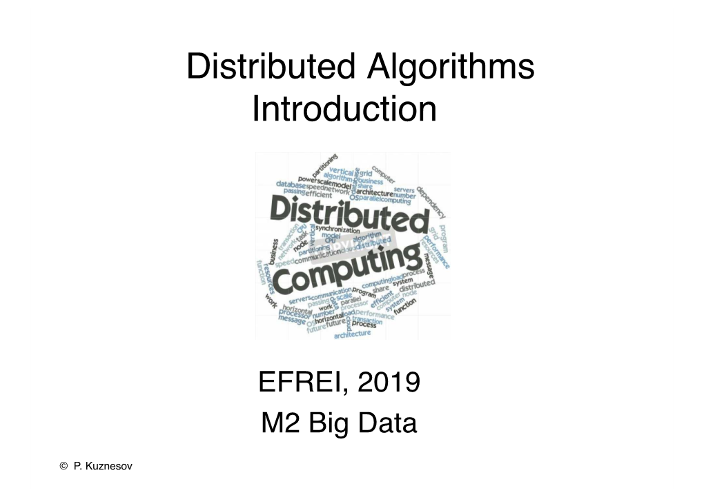 Distributed Algorithms Introduction