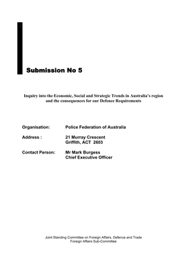 Police Federation of Australia (PDF 147KB)