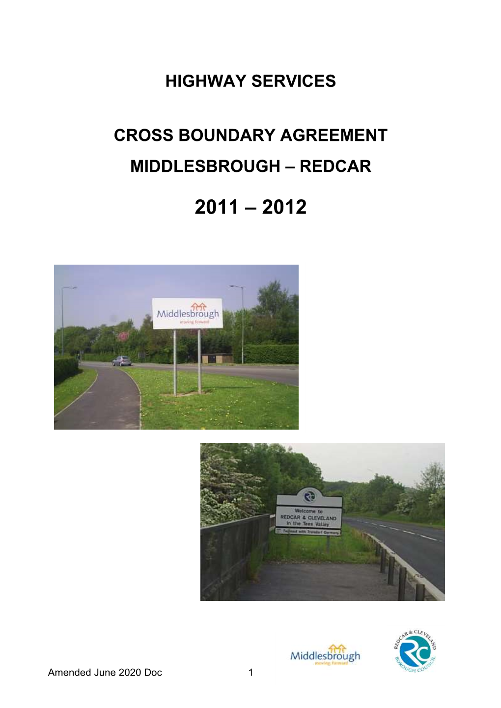 Cross-Boundary Agreement with Redcar & Cleveland Council