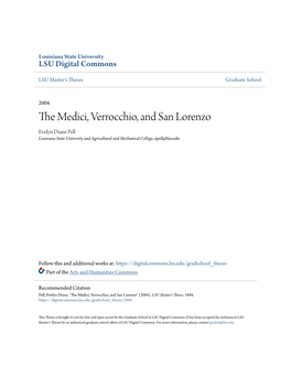 The Medici, Verrocchio, and San Lorenzo
