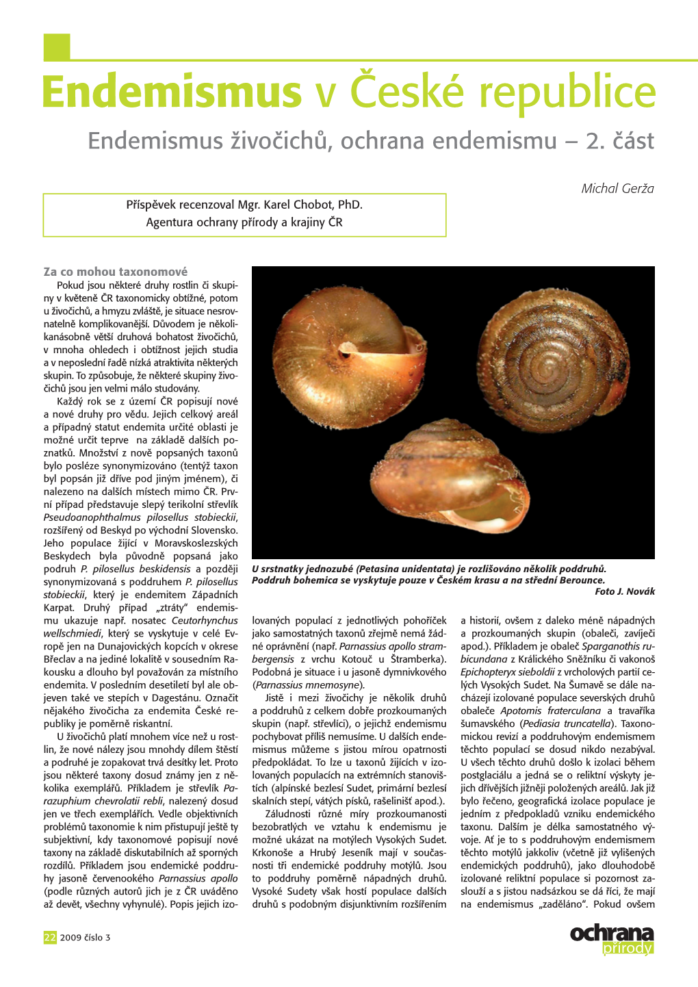 Endemismus V České Republice Endemismus Živočichů, Ochrana Endemismu – 2