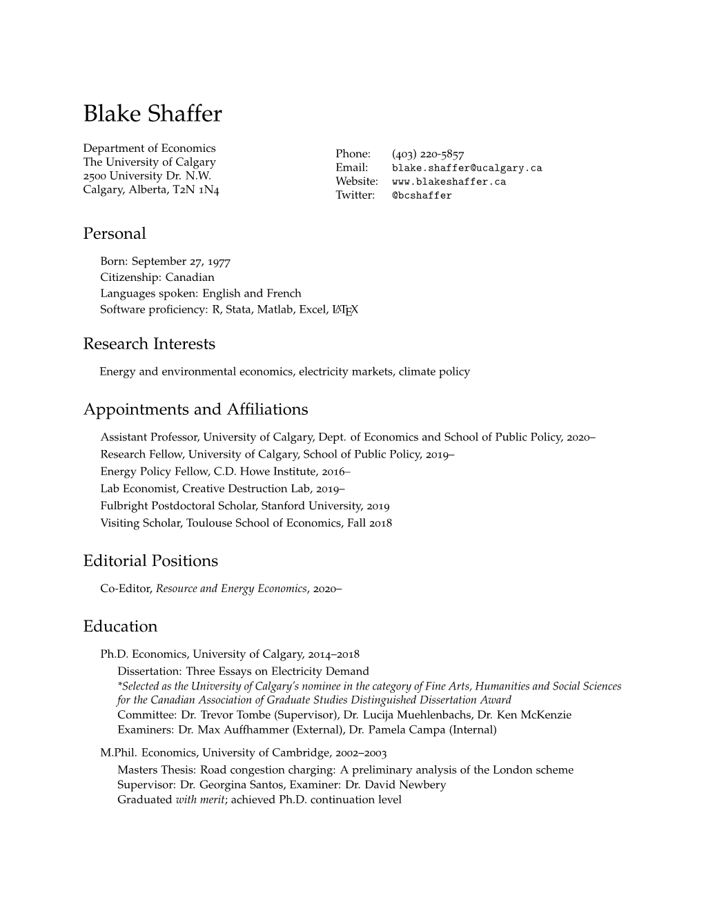 Curriculum Vitae