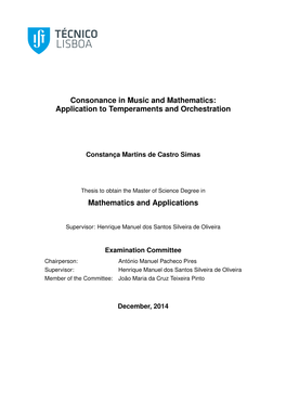 Consonance in Music and Mathematics: Application to Temperaments and Orchestration
