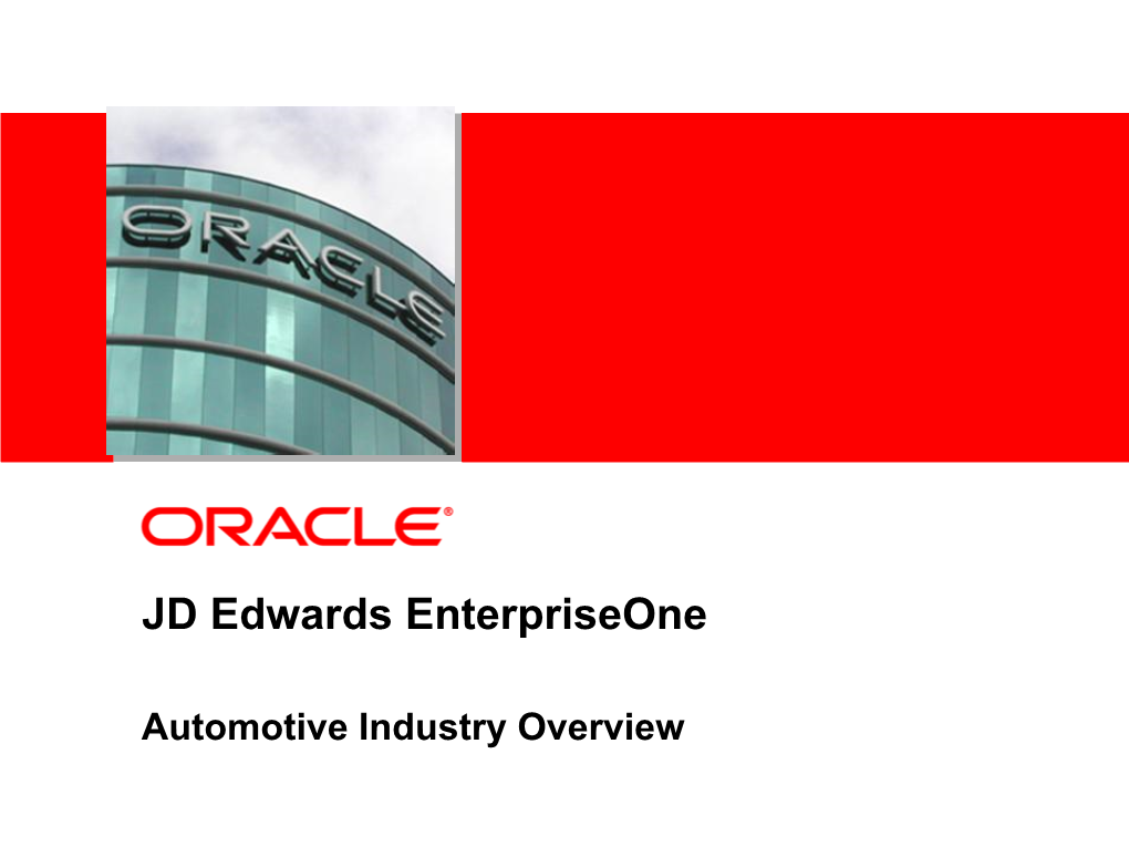 JD Edwards Enterpriseone