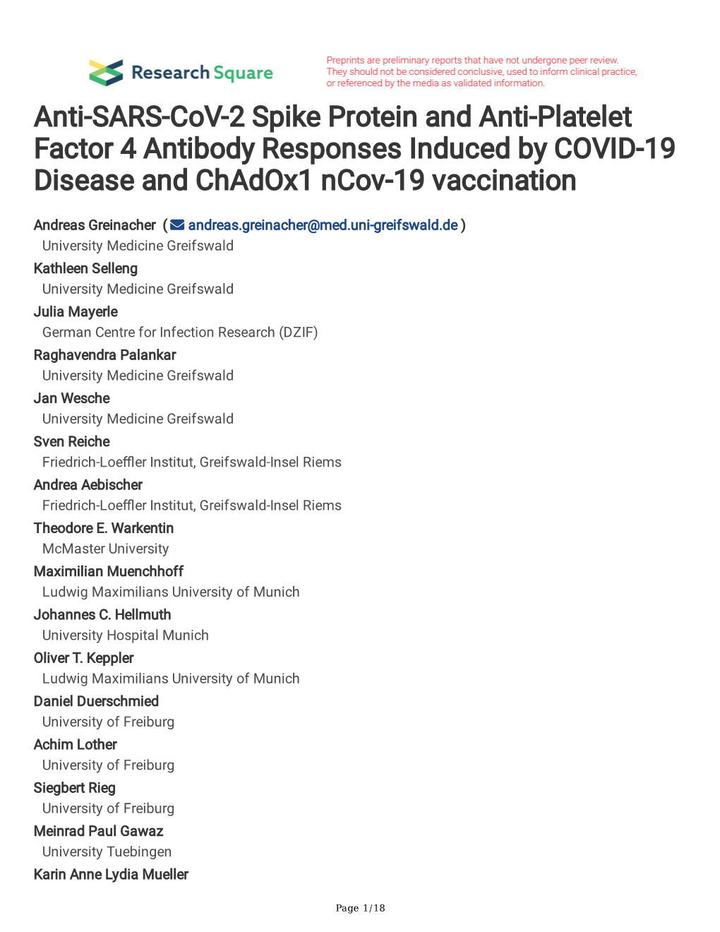 Anti-SARS-Cov-2 Spike Protein and Anti-Platelet Factor 4 Antibody Responses Induced by COVID-19 Disease and Chadox1 Ncov-19 Vaccination