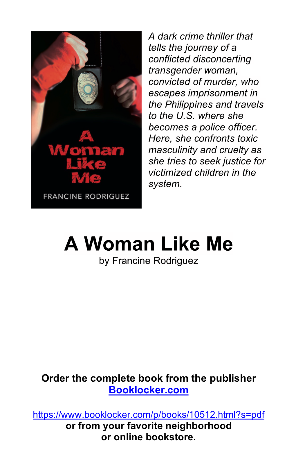 A Woman Like Me by Francine Rodriguez