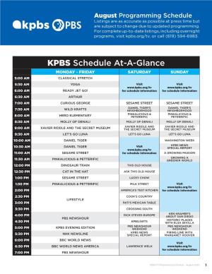 KPBS TV Listings