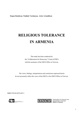 Religious Tolerance in Armenia