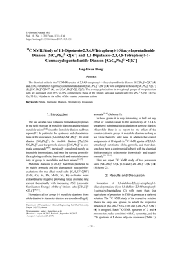 13C NMR-Study of 1,1-Dipotassio-2,3,4,5