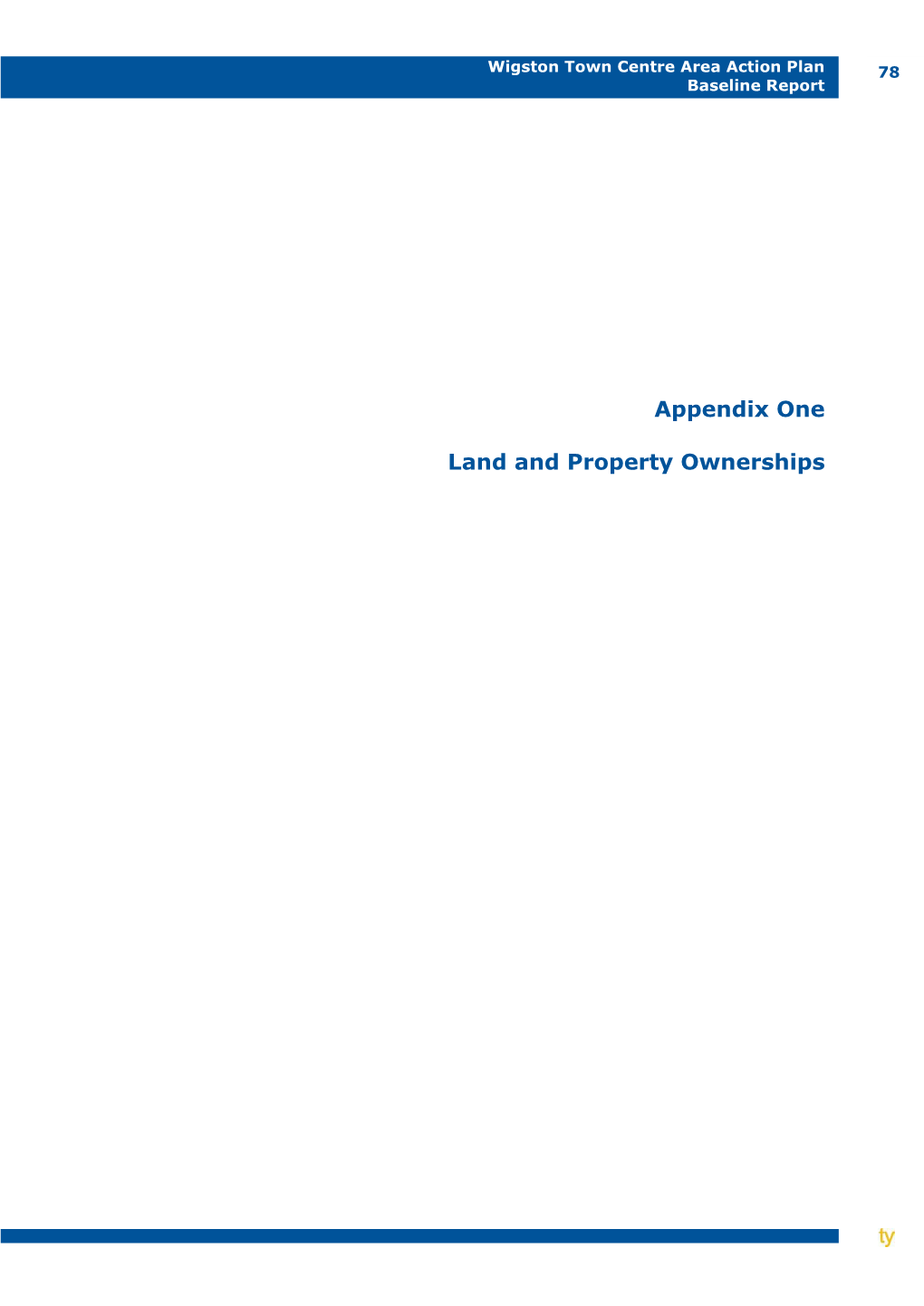 Appendix One Land and Property Ownerships