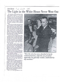 The Light in the White House Never Went Out