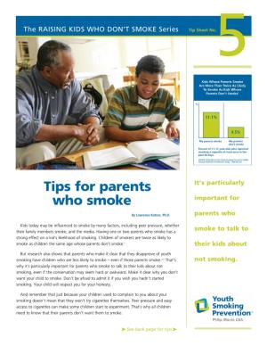 Tips for Parents Who Smoke