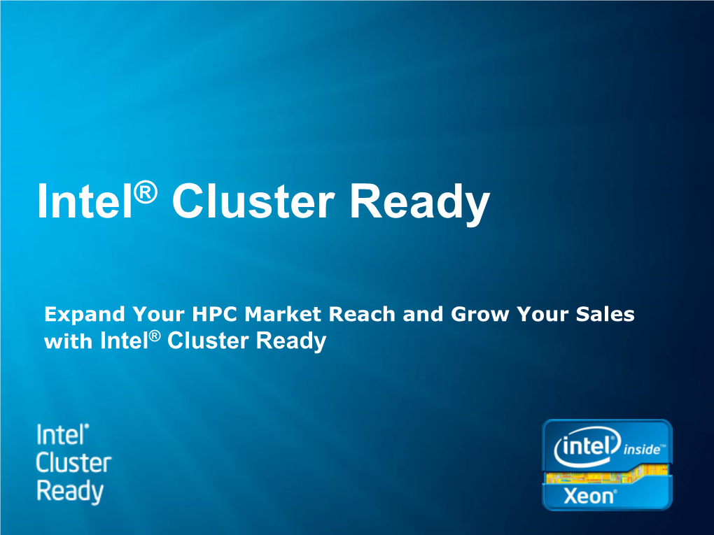 Intel Cluster Ready System
