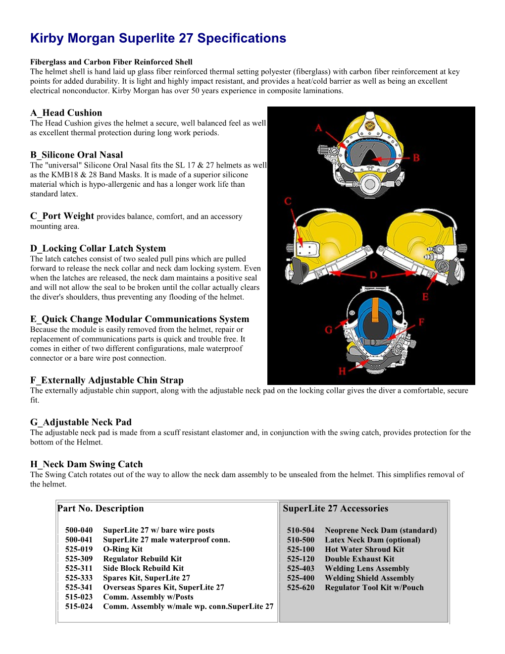 Kirby Morgan 57 Specifications s2