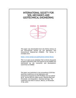 Downloaded from the Online Library of the International Society for Soil Mechanics and Geotechnical Engineering (ISSMGE)