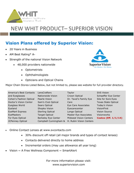 Superior Vision New Product Flyer.Pub
