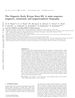 A Main Sequence Magnetic, Rotational, and Magnetospheric