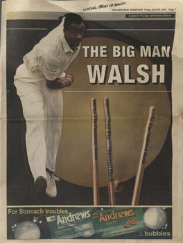 The Big Man Walsh. the Weekend Observer, April 20, 2001, Pp. 1-16