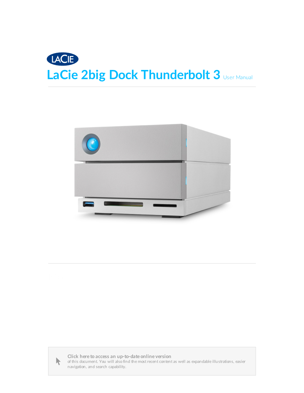 Lacie 2Big Dock Thunderbolt 3 User Manual
