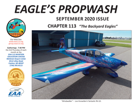SEPTEMBER 2020 ISSUE CHAPTER 113 “The Backyard Eagles”