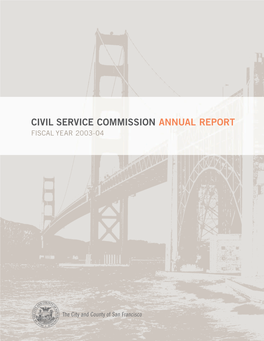 Civil Service Commission Annual Report Fiscal Year 2003-04