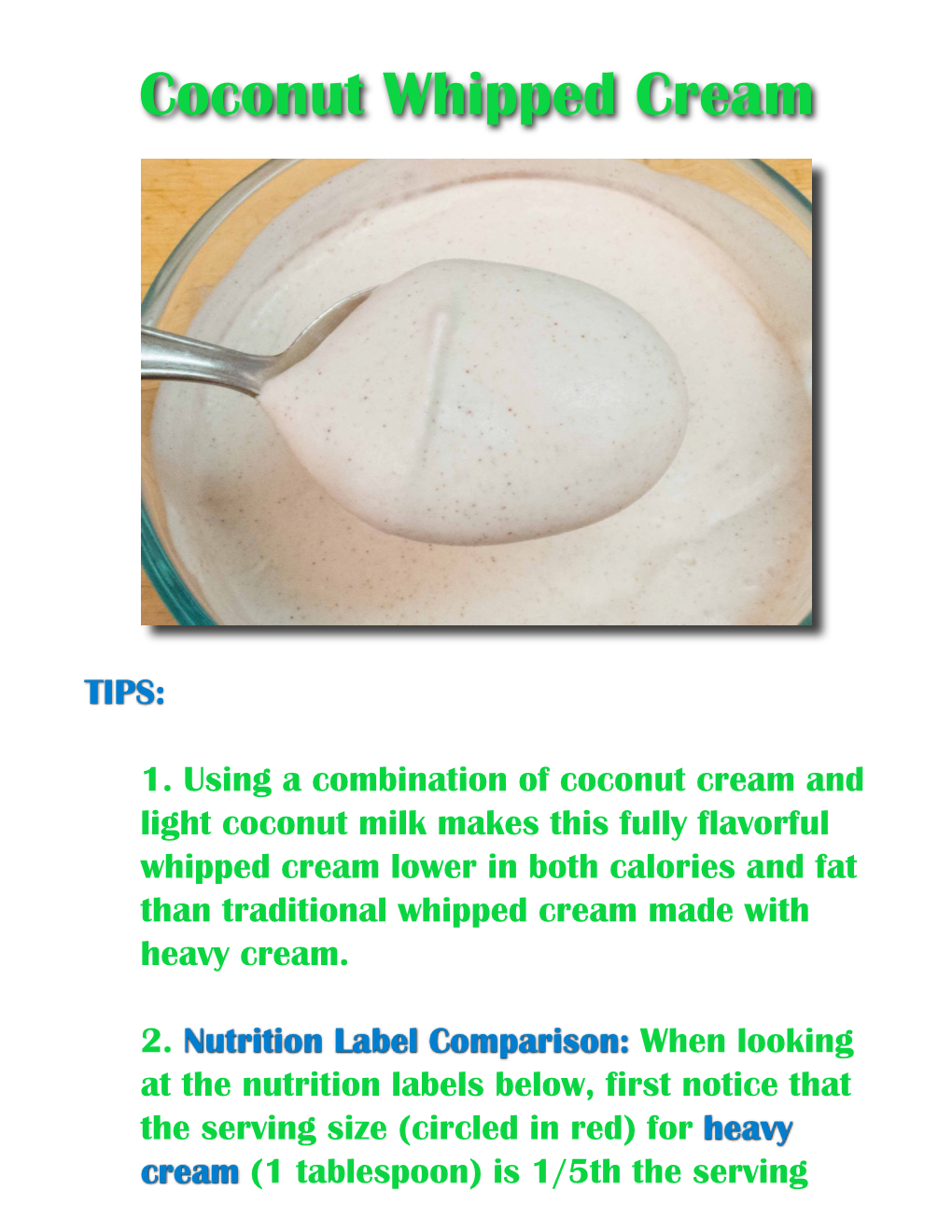 Coconut Whipped Cream