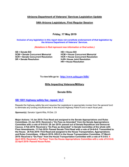 ADVS State and Federal Veteran Legislation Update
