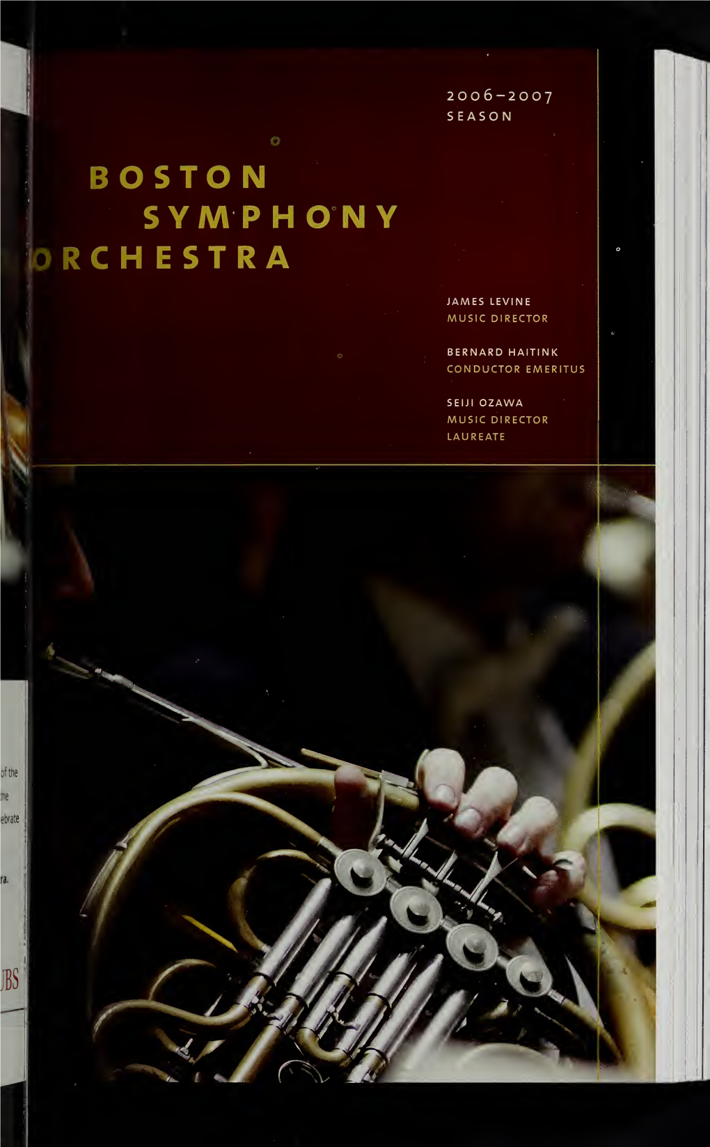 Boston Symphony Orchestra Concert Programs, Season 126, 2006