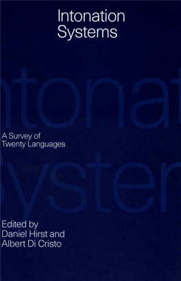 Intonation Systems: a Survey of Twenty Languages