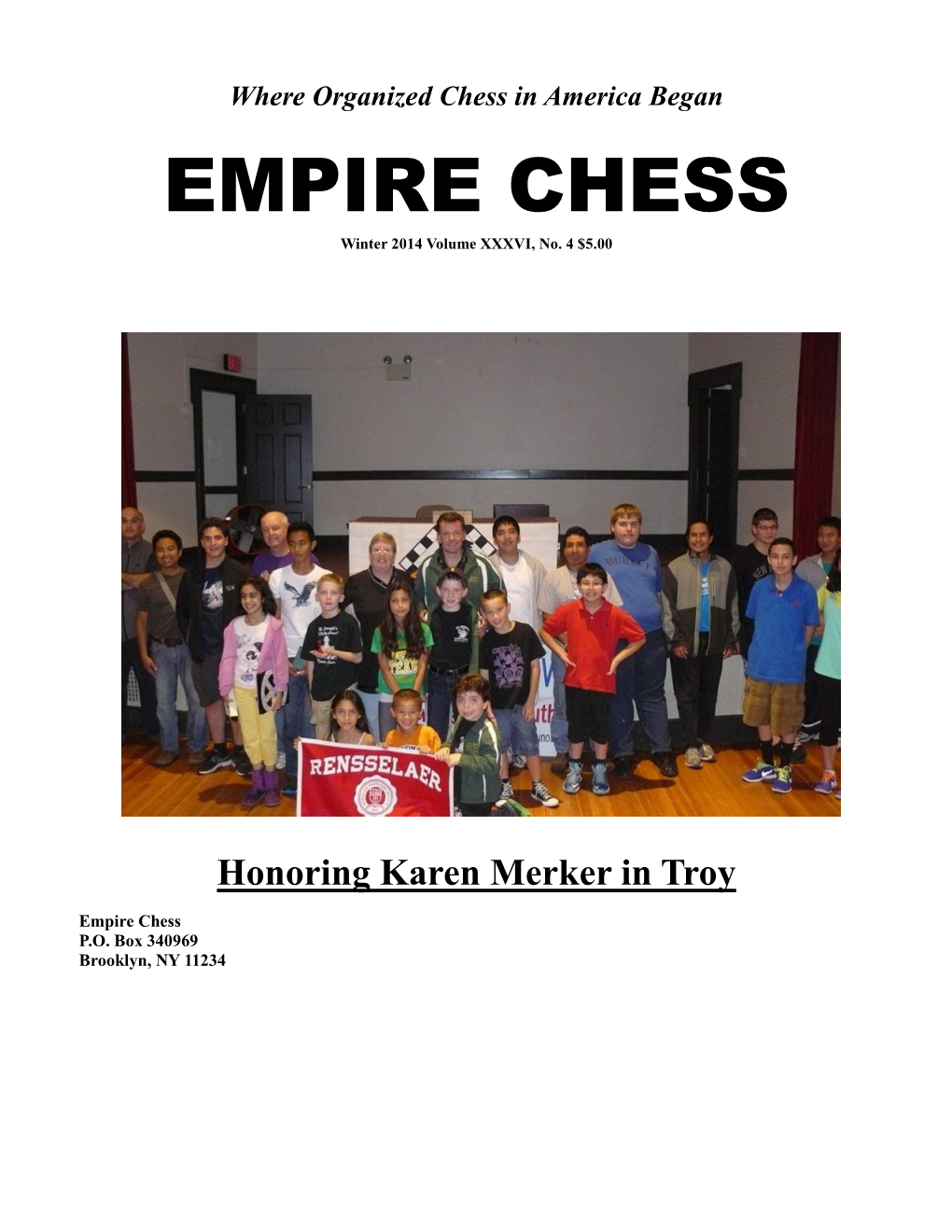 Where Organized Chess in America Began