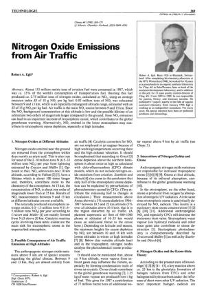 Nitrogen Oxide Emissions from Air Traffic