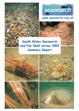 South Wales Seasearch and Fan Shell Survey 2003 Summary Report