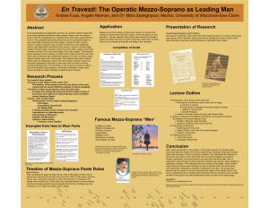 En Travesti: the Operatic Mezzo-Soprano As Leading Man Andrea Fuss, Angela Nieman, and Dr